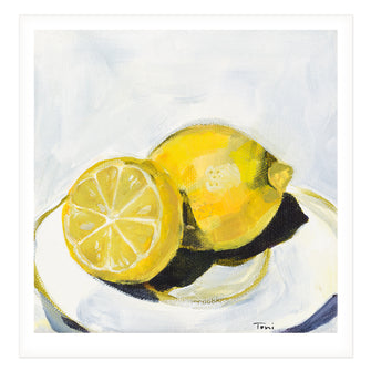 Lemons on a Plate, Art Print