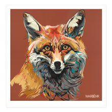 Fox on Rust Art Print
